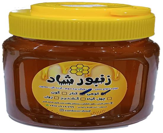 عسل کنار کوهی طبیعی نیم کیلویی